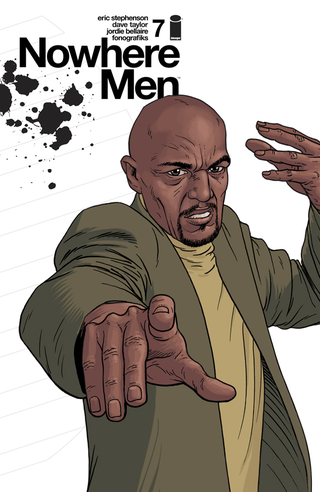 Nowhere Men #7 cover art by Taylor and Bellaire